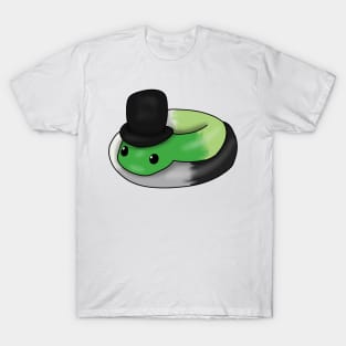 Aromantic Snake in a top hat T-Shirt